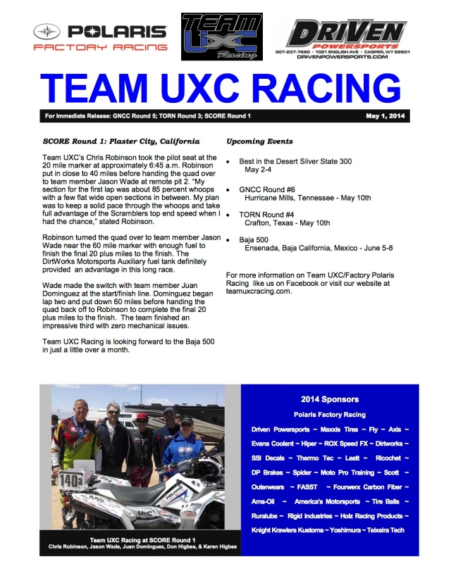 Team UXC Racing Page 2
